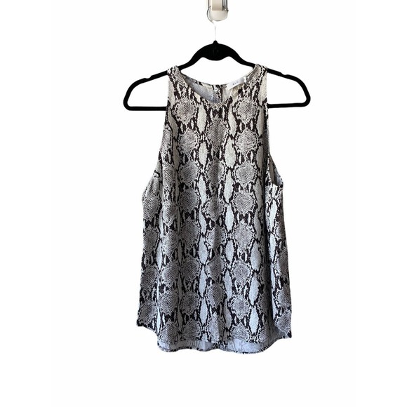 A.L.C ‘Anise’ Crepe Snakeskin Sleeveless Top Sz 10 EUC - Picture 1 of 6